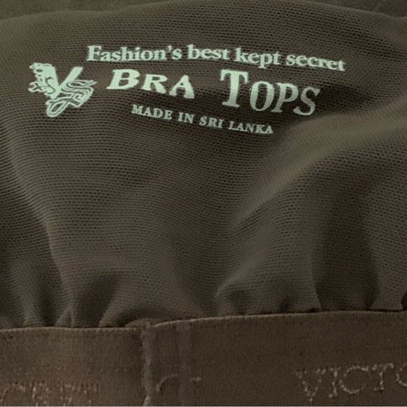 Women’s S VICTORIA’S SECRET BRA TOPS Brown Strapless Sundress Pintucks & Pockets - Picture 11 of 14